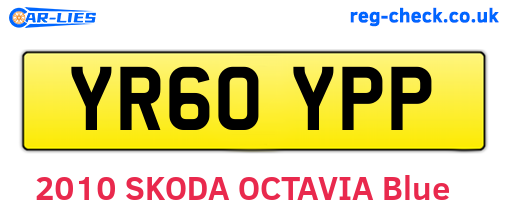 YR60YPP are the vehicle registration plates.