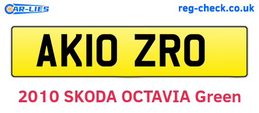 AK10ZRO are the vehicle registration plates.