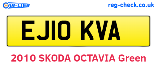 EJ10KVA are the vehicle registration plates.