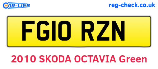 FG10RZN are the vehicle registration plates.