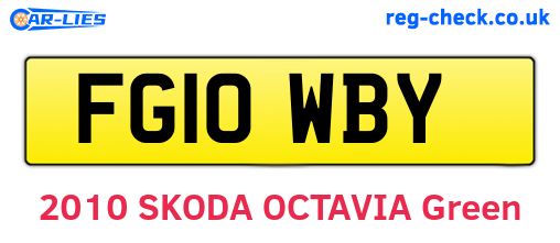 FG10WBY are the vehicle registration plates.