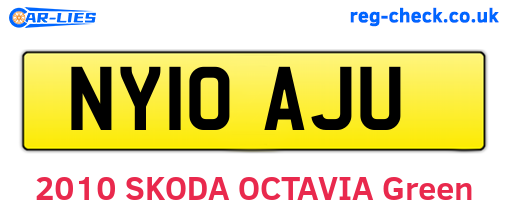 NY10AJU are the vehicle registration plates.