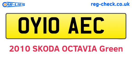 OY10AEC are the vehicle registration plates.