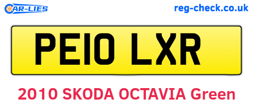 PE10LXR are the vehicle registration plates.