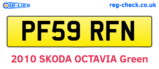 PF59RFN are the vehicle registration plates.