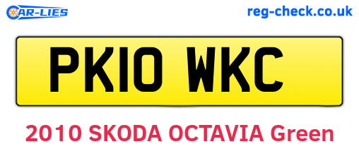 PK10WKC are the vehicle registration plates.
