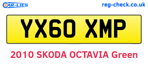 YX60XMP are the vehicle registration plates.