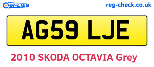 AG59LJE are the vehicle registration plates.