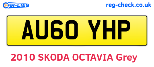AU60YHP are the vehicle registration plates.
