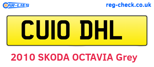 CU10DHL are the vehicle registration plates.