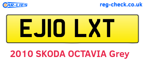EJ10LXT are the vehicle registration plates.
