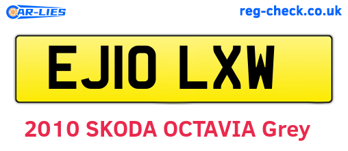 EJ10LXW are the vehicle registration plates.