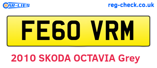 FE60VRM are the vehicle registration plates.