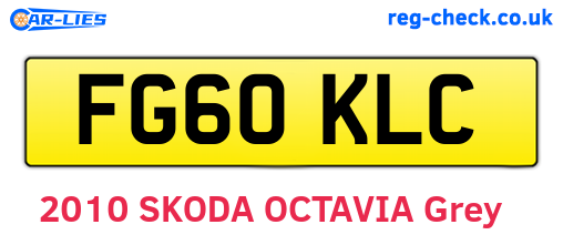 FG60KLC are the vehicle registration plates.