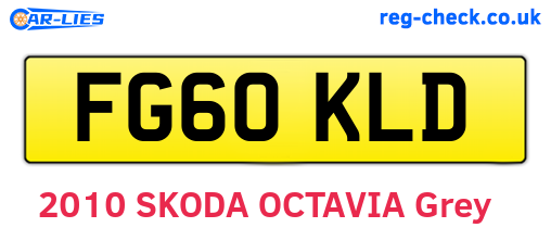 FG60KLD are the vehicle registration plates.
