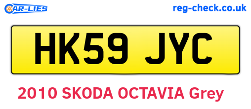 HK59JYC are the vehicle registration plates.