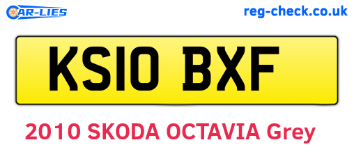 KS10BXF are the vehicle registration plates.