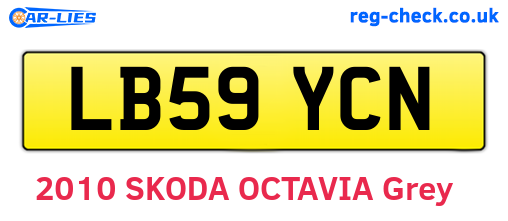 LB59YCN are the vehicle registration plates.