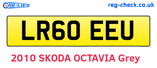 LR60EEU are the vehicle registration plates.