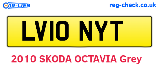LV10NYT are the vehicle registration plates.