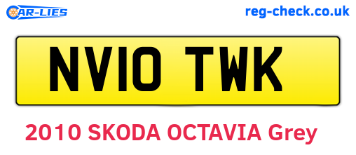 NV10TWK are the vehicle registration plates.
