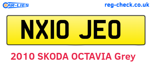 NX10JEO are the vehicle registration plates.