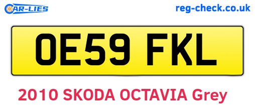OE59FKL are the vehicle registration plates.
