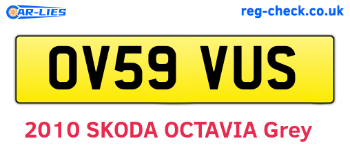 OV59VUS are the vehicle registration plates.