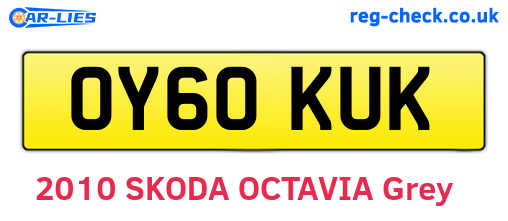 OY60KUK are the vehicle registration plates.