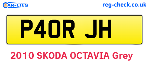 P40RJH are the vehicle registration plates.