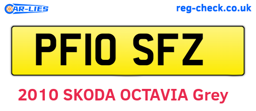 PF10SFZ are the vehicle registration plates.