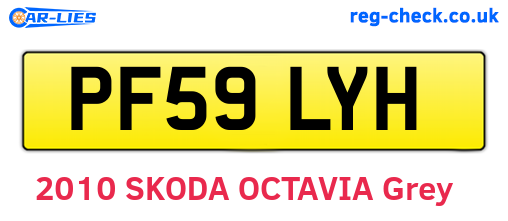 PF59LYH are the vehicle registration plates.