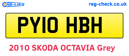 PY10HBH are the vehicle registration plates.