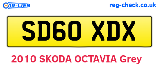 SD60XDX are the vehicle registration plates.