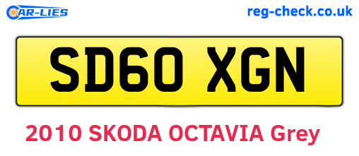 SD60XGN are the vehicle registration plates.