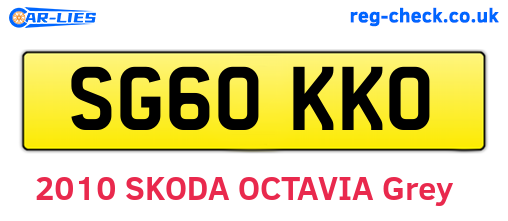 SG60KKO are the vehicle registration plates.