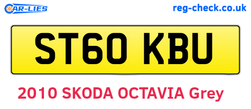 ST60KBU are the vehicle registration plates.