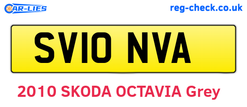 SV10NVA are the vehicle registration plates.