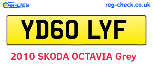 YD60LYF are the vehicle registration plates.