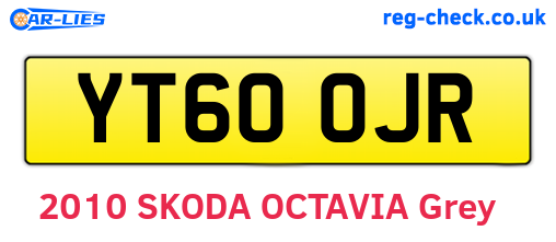 YT60OJR are the vehicle registration plates.