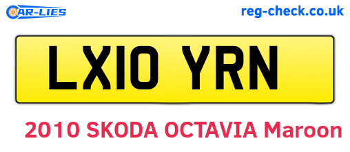 LX10YRN are the vehicle registration plates.