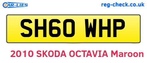SH60WHP are the vehicle registration plates.