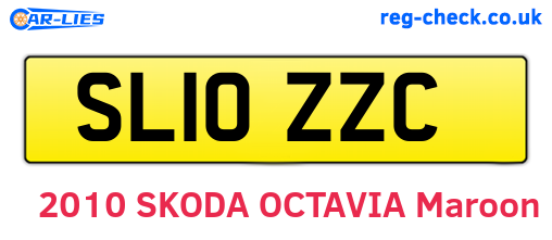 SL10ZZC are the vehicle registration plates.