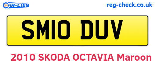 SM10DUV are the vehicle registration plates.