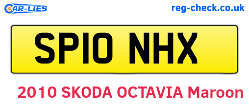 SP10NHX are the vehicle registration plates.