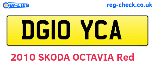 DG10YCA are the vehicle registration plates.