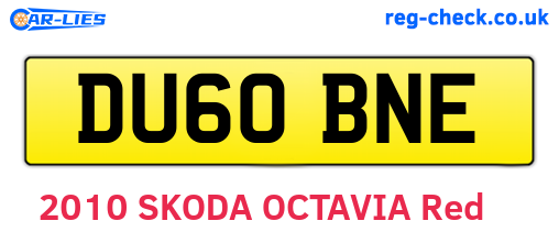 DU60BNE are the vehicle registration plates.