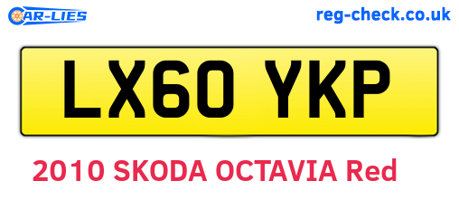 LX60YKP are the vehicle registration plates.