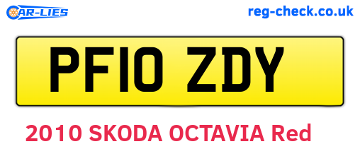 PF10ZDY are the vehicle registration plates.