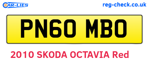 PN60MBO are the vehicle registration plates.